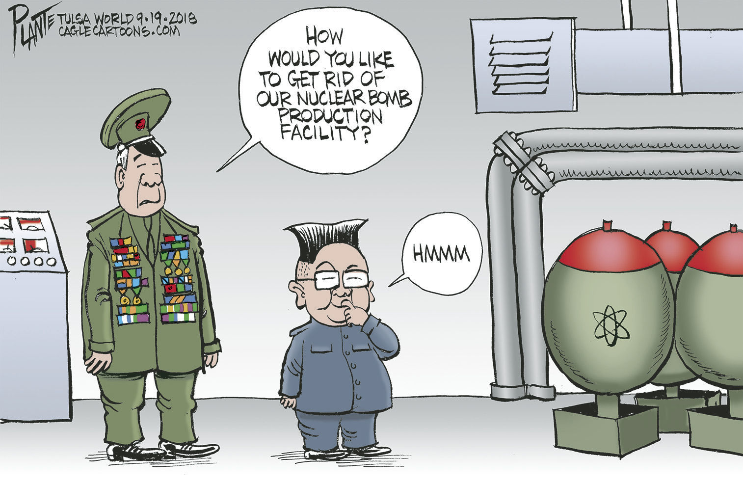 Bruce Plante Cartoon: Kim Jong Un's plan